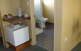 ensuite bathroom and tea-coffee-making facilities in the studio units